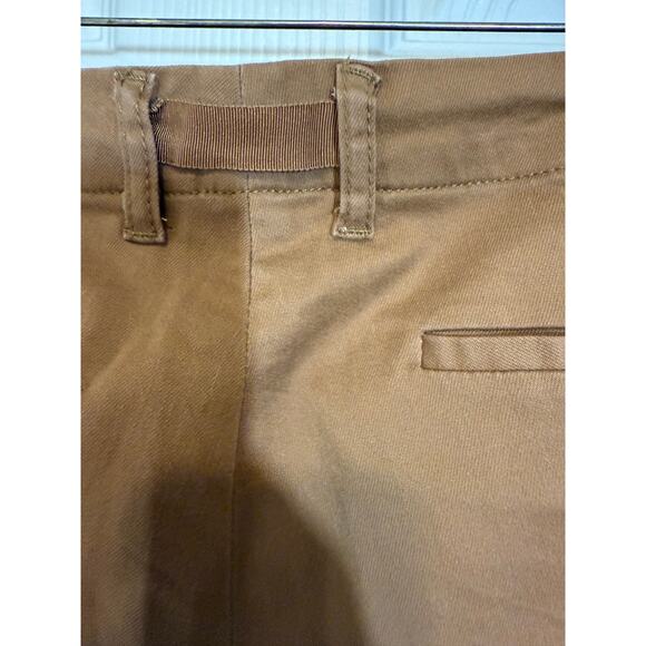 KUT from the Kloth Straight Leg Pants 12 Brown Mid Rise Stretch Chino Trouser - Picture 7 of 11